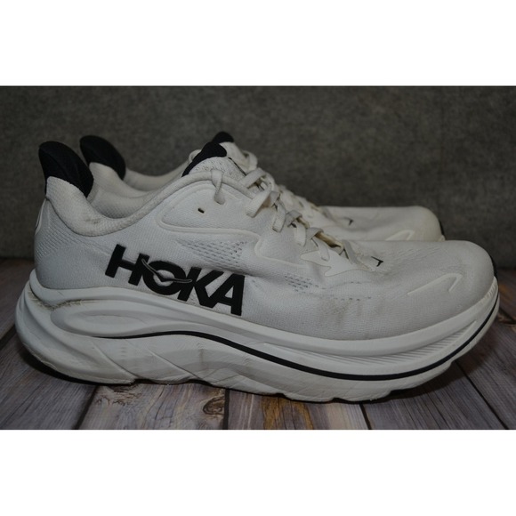 Hoka One One Other - Hoka One One Clifton 10 Shoes Mens 11.5 D White Mesh Running Road GYM Sneakers